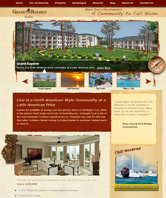 Grand Baymen Redesigned Website