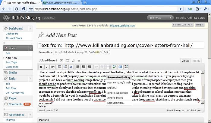 After the Deadline Blog