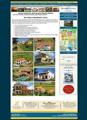 Gran Pacifica Home Page Before Redesign