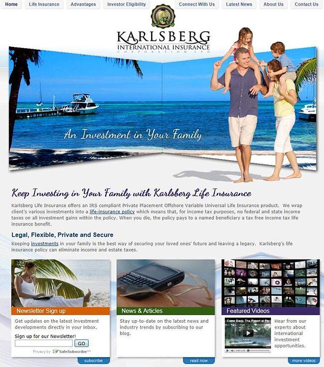 Karlsberg Insurance Redesigned by Orlando Interactive Agency