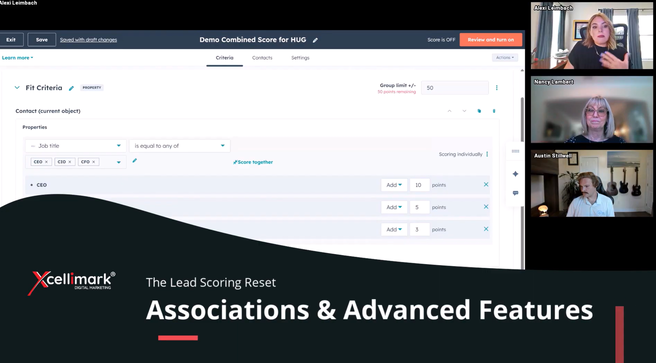 Associations & Advanced Features in HubSpot Lead Scoring