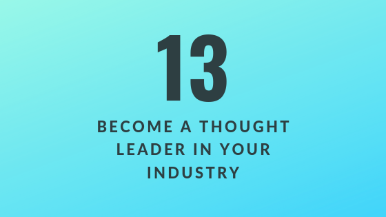 Become a Thought Leader in Your Industry
